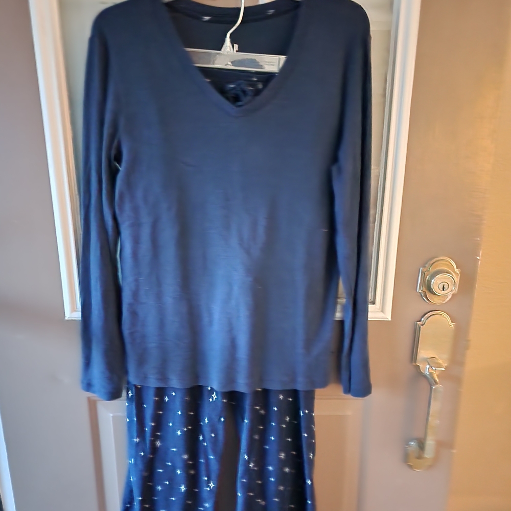 Women's Navy Blue Pajama Set